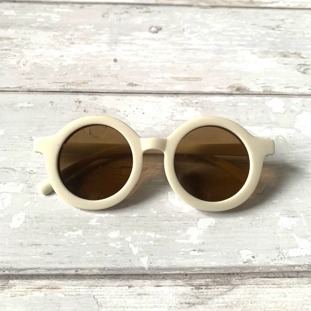 Zara Kids Recycled Plastic Sunglasses Oatmeal Cream White Color Fits 1-6yrs NEW